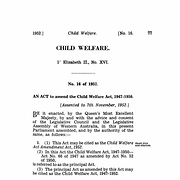 Child Welfare Act Amendment Act 1952 (WA)